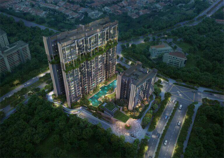 %customfield(project_name)% Night Aerial View of Lentoria Condo