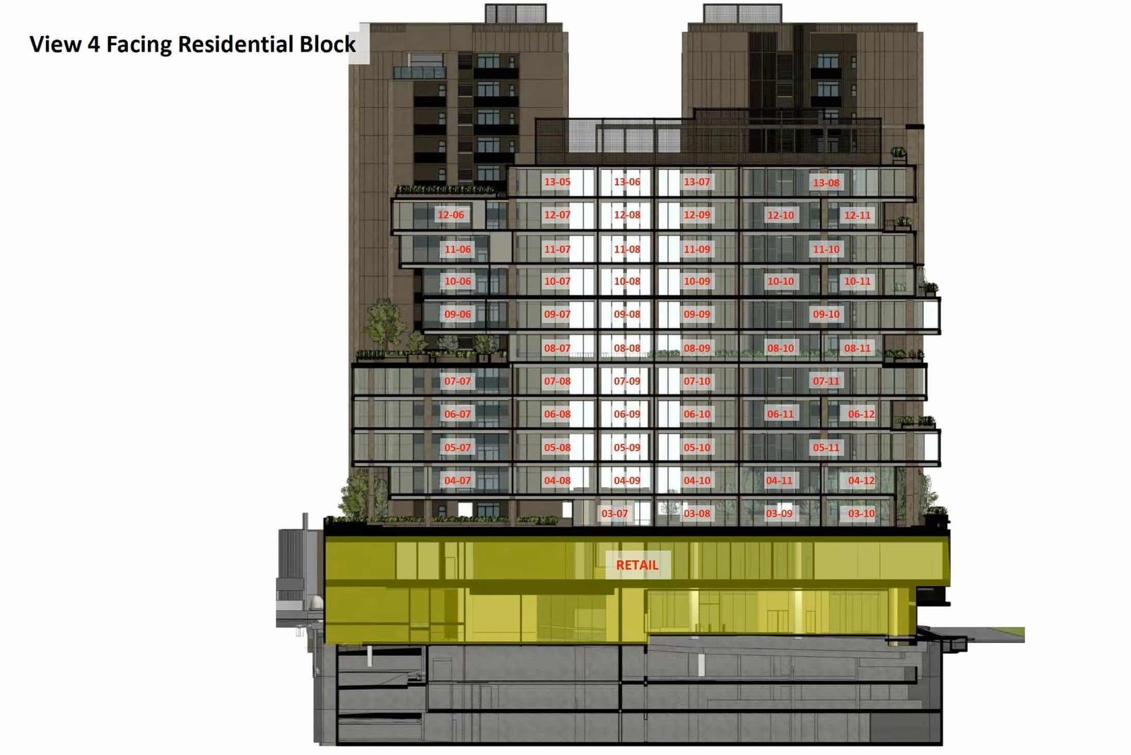 One Sophia One Sophia View facing Residential Block