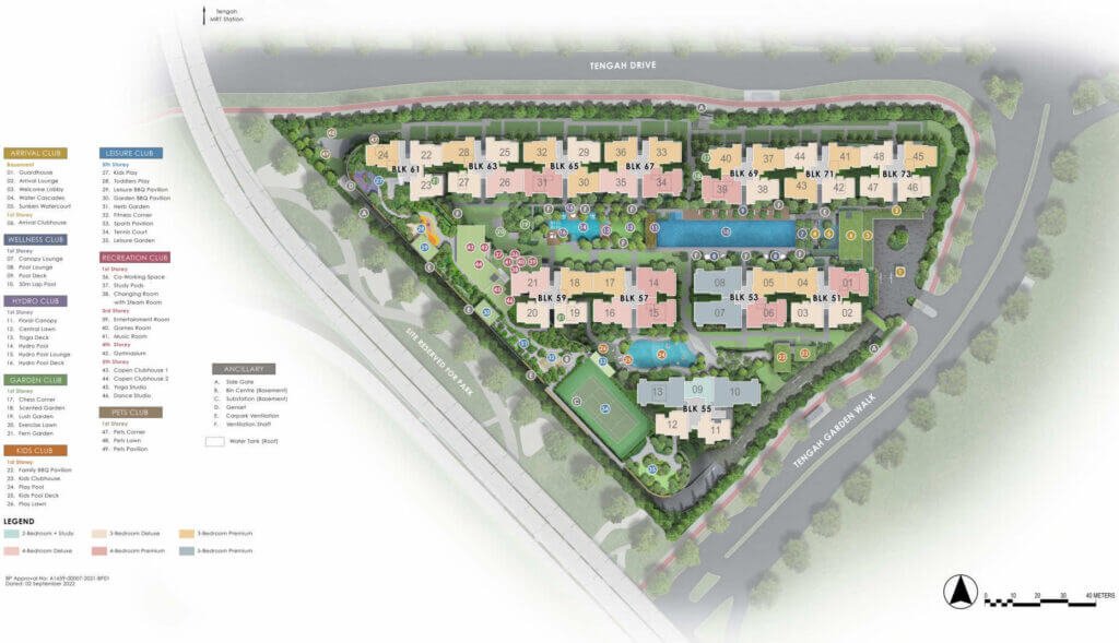 Copen Grand Site Plan Layout with Legend