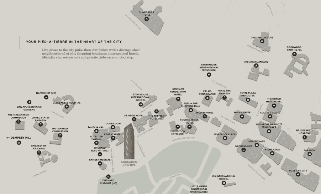 Cuscaden Reserve Location Map