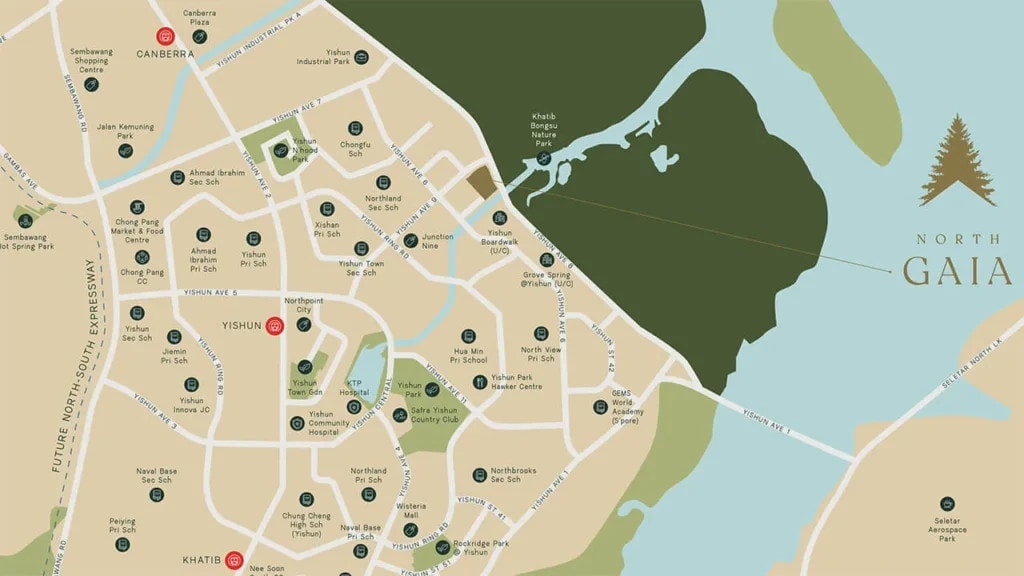 North Gaia EC Location Map North Gaia EC Location Map