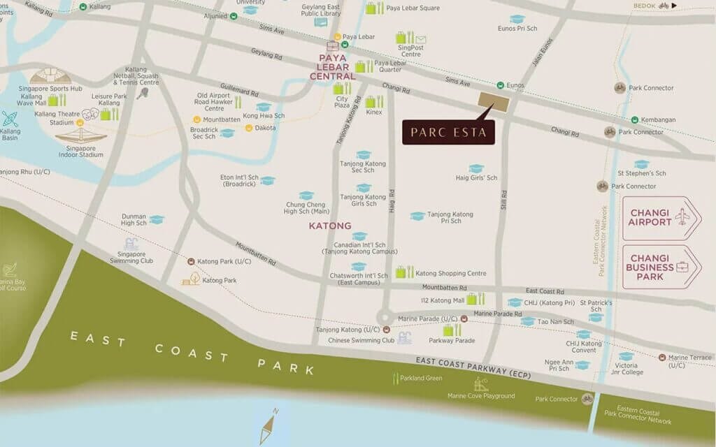 Parc Esta Location Map