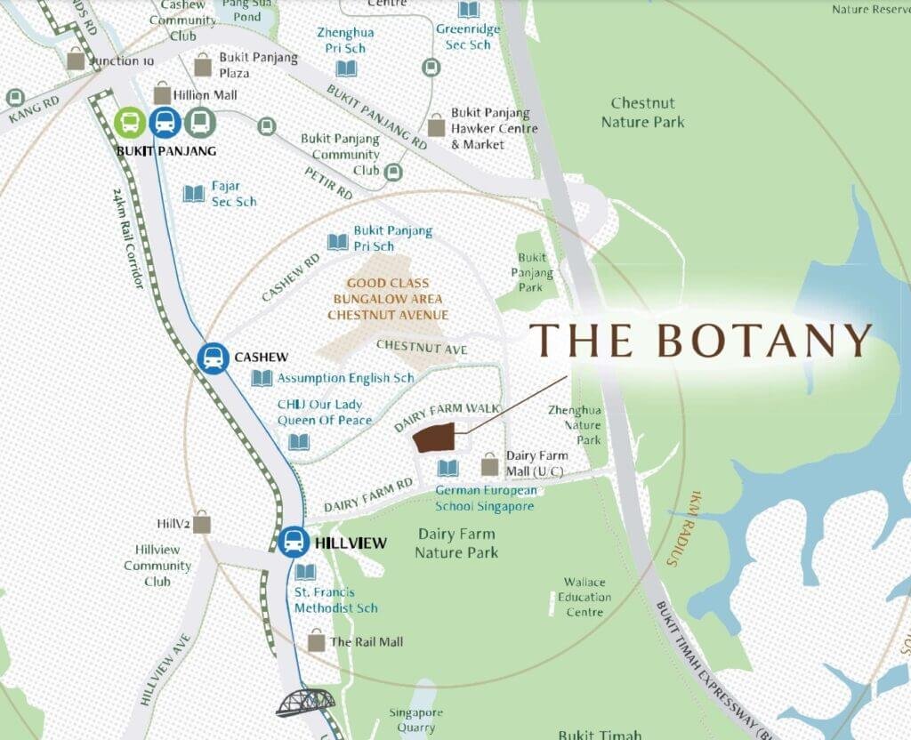 Dairy Farm Residences the botany at dairy farm location map singapore 2 1024x832 1