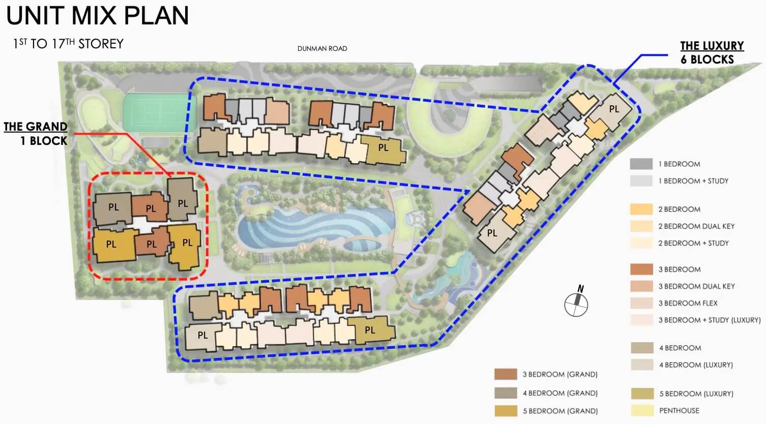 Grand Dunman Grand Dunman Condo Unit Mix Plan